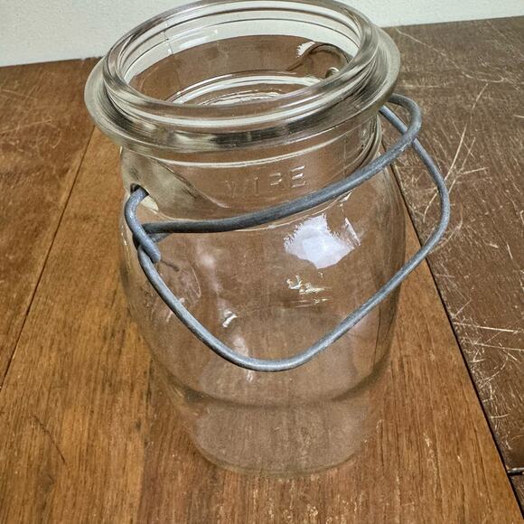 BALL Mason Jar 1933-1962 QUART Jar Bale Locking Glass Lid Embossed - Picture 9 of 9
